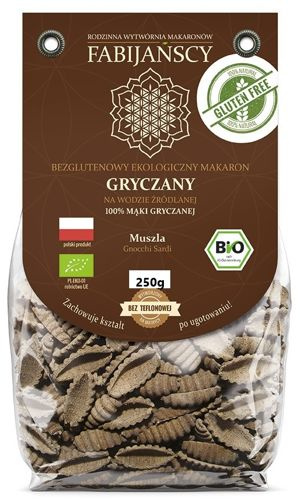 MAKARON (GRYCZANY) MUSZLA GNOCCHI SARDI BEZGLUTENOWY BIO 250 g - FABIJAŃSCY