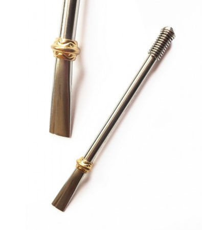 Bombilla SPIRAL with a silver ring.