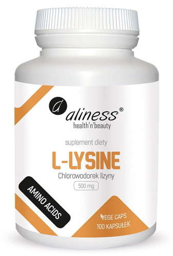 L-Lysine (hydrochloride) 500 mg x 100 Vege caps.