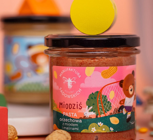 Nut paste with honey and raspberries - MIODZIŚ 300g