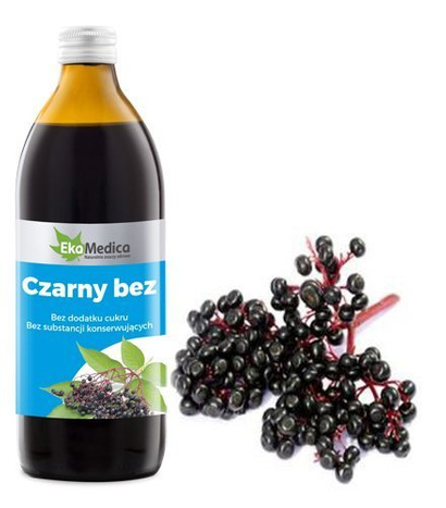 CZARNY BEZ 100% CZYSTEGO SOKU Z CZARNEGO BZU 500ml