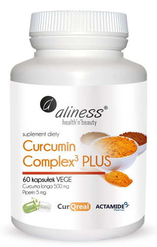 Curcumin Complex3 PLUS Curcuma longa 500 mg Piperin 5 mg 60 kapsułek