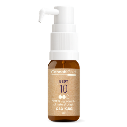 CannabiGold oil Best 10 % (9 % CBD, 1 % CBG), 1200 mg, 12 ml
