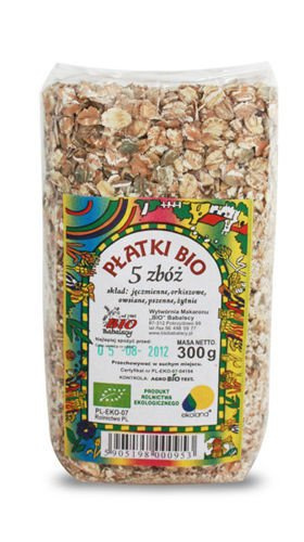 PŁATKI 5 ZBÓŻ BIO 300 g - BABALSCY 