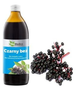 CZARNY BEZ 100% CZYSTEGO SOKU Z CZARNEGO BZU 500ml