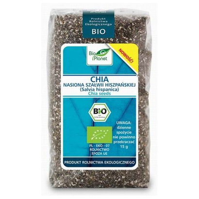 CHIA - NASIONA SZAŁWII HISZPAŃSKIEJ (Salvia hispanica) BIO 400 g - BIO PLANET 