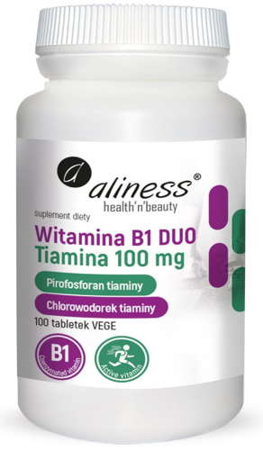 Witamina B1 (Tiamina) DUO 100 mg x 100 Vege tabs