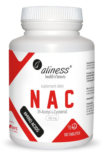 NAC N-Acetyl-L-Cysteine 190 mg (1/2 tab) x 100 tab